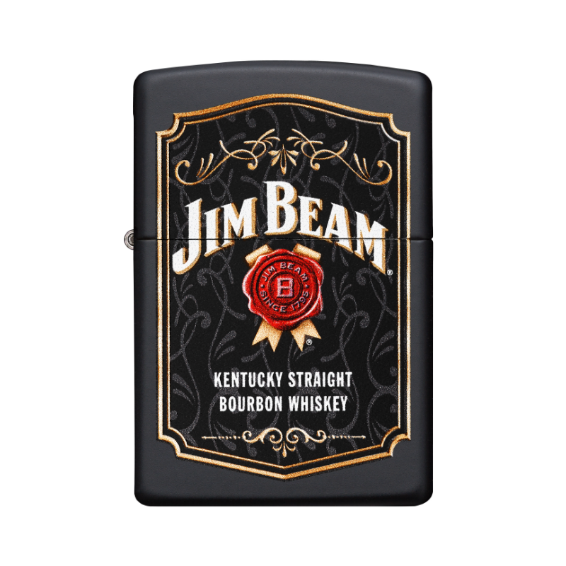 Zippo Lighter - Jim Beam Design Black Matte