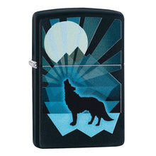 Zippo Lighter - Wolf and Moon Design