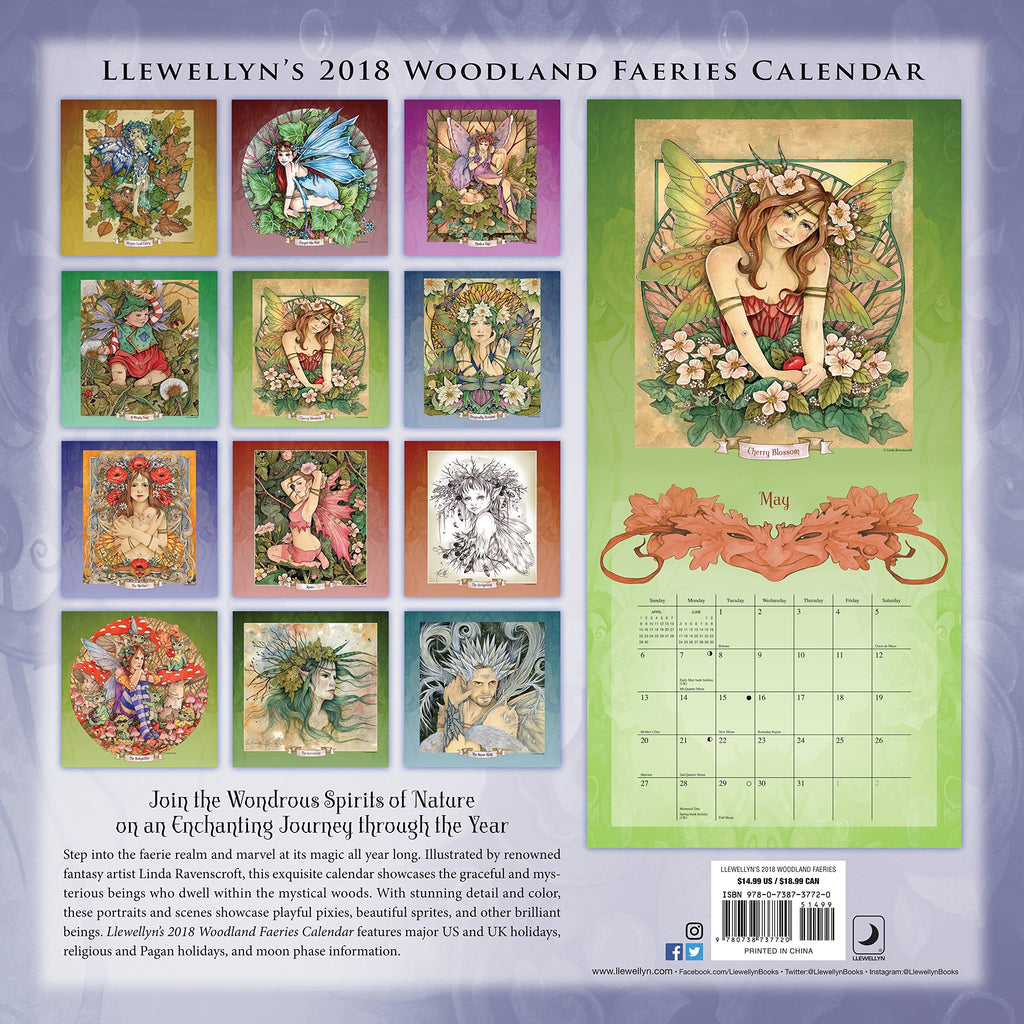 Woodland Faeries 2018 Calendar
