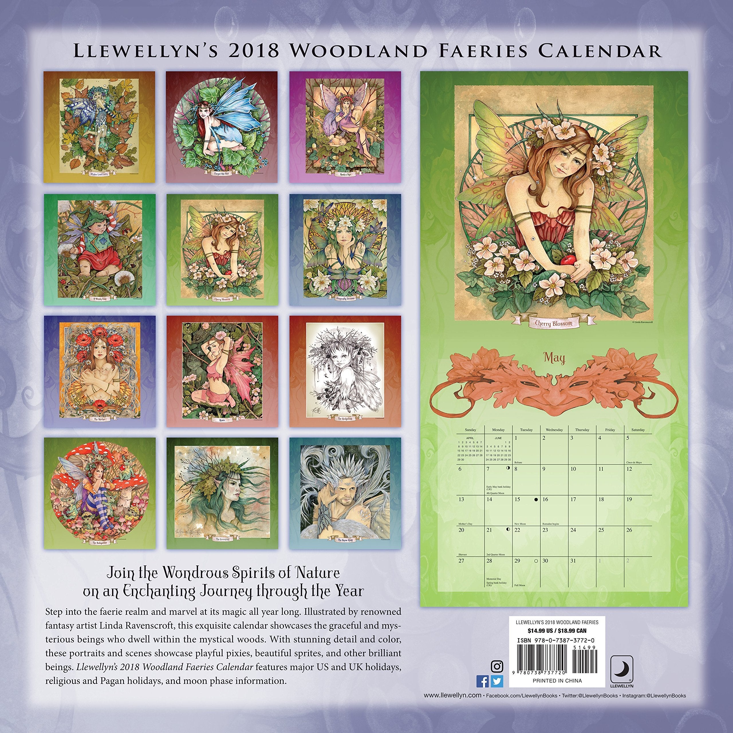 Woodland Faeries 2018 Calendar