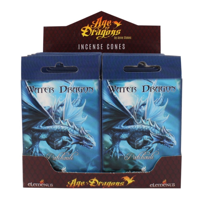 12 Pack of Water Dragon Incense Cones by Anne Stokes