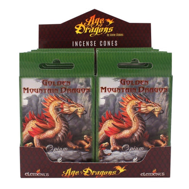 12 Pack of Mountain Dragon Incense Cones by Anne Stokes