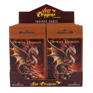 12 Pack of Desert Dragon Incense Cones by Anne Stokes