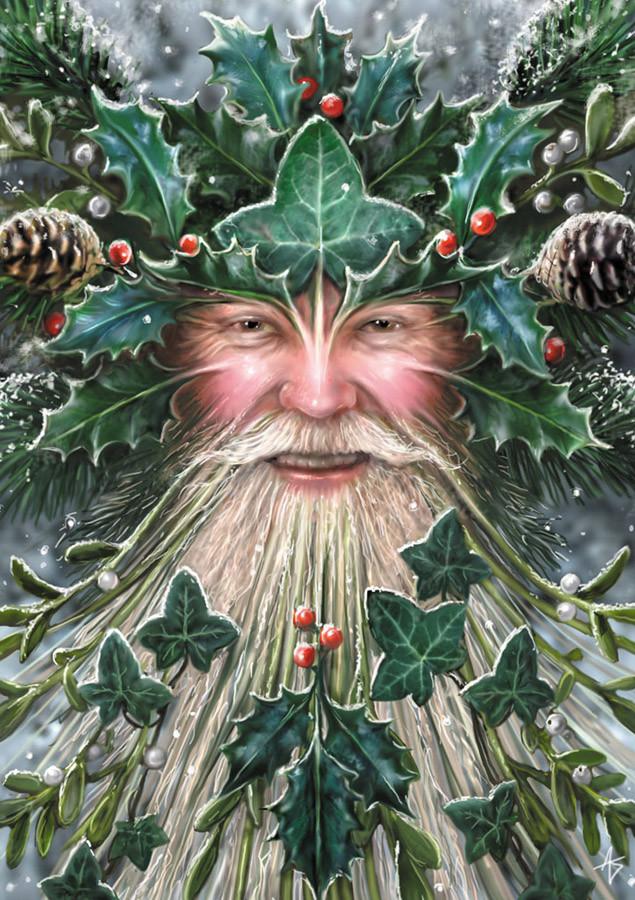 Yuletide Magic - Spirit of Yule Card by Anne Stokes