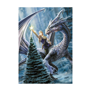 Yuletide Magic - Winter Fantasy Card by Anne Stokes