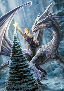 Yuletide Magic - Winter Fantasy Card by Anne Stokes