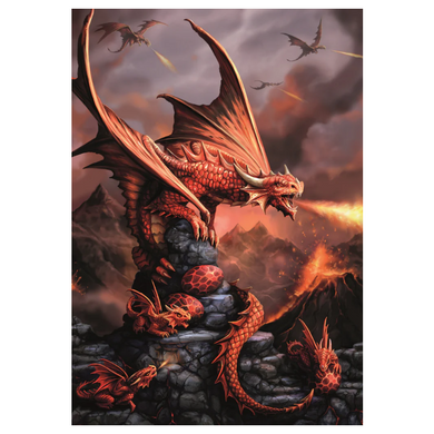 Fire Dragon Card by Anne Stokes