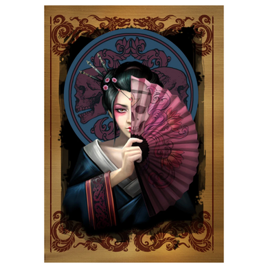 Geisha Skull Card by Anne Stokes