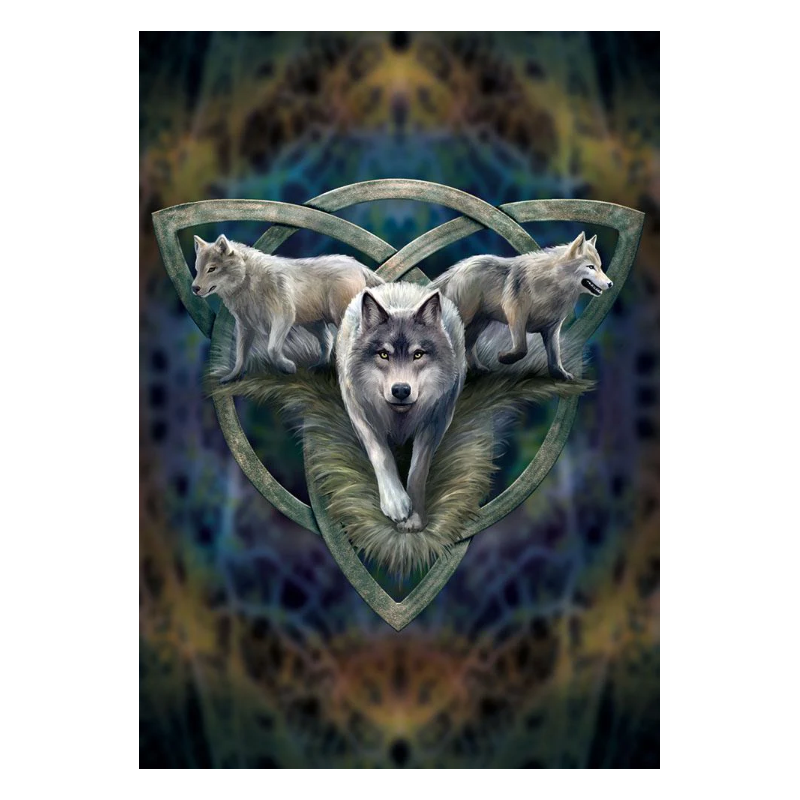 Wolf Trio Card by Anne Stokes