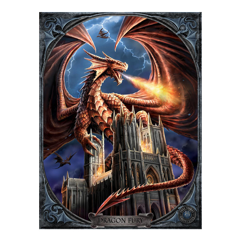 Dragons Fury - 3D Lenticular Print by Anne Stokes