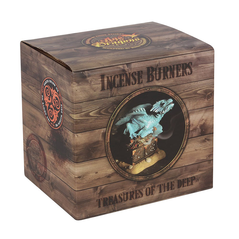 Treasures Of The Deep Dragon Incense Cone Burner by Anne Stokes