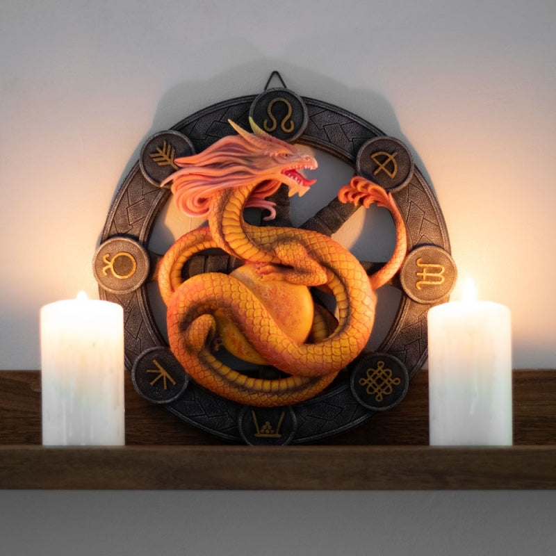 Litha Dragon Wall Plaque by Anne Stokes