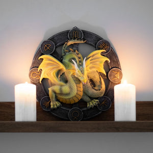 Mabon Dragon Wall Plaque by Anne Stokes