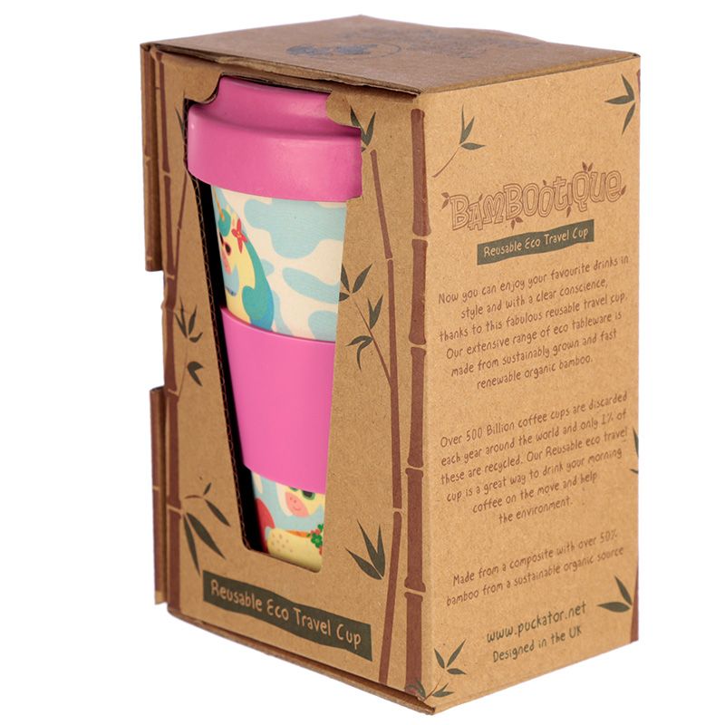 Vacation Vibes Unicorn Reusable Screw Top Bamboo Composite Travel Mug