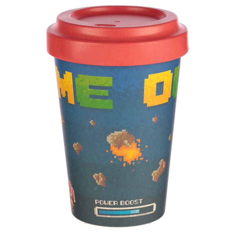 Game Over Reusable Screw Top Bamboo Composite Travel Mug