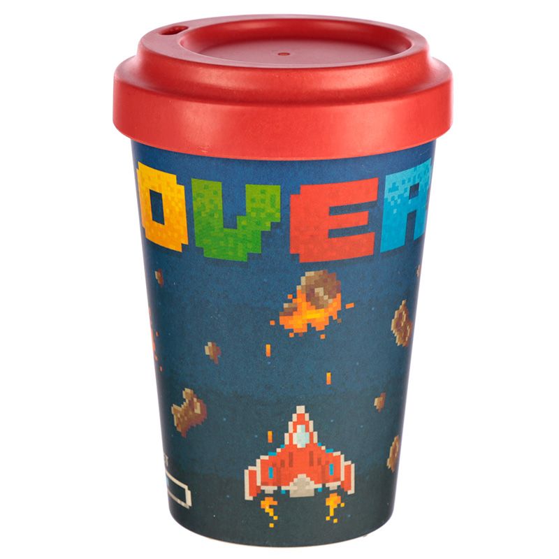Game Over Reusable Screw Top Bamboo Composite Travel Mug