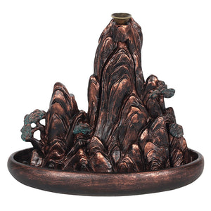 Bronze Effect Island Backflow Incense Burner