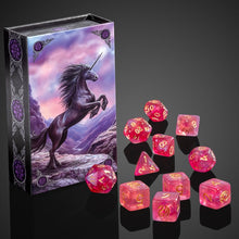 Black Unicorn Anne Stokes Dice Set by Critit UK