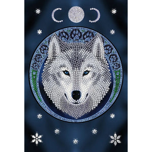 Lunar Wolf Crystal Art Notebook by Anne Stokes