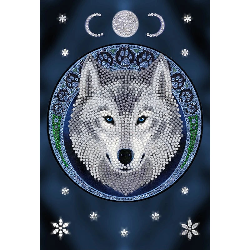 Lunar Wolf Crystal Art Notebook by Anne Stokes