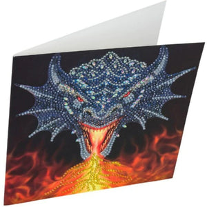 Dragon Fire Head Gift Crystal Art Card Kit by Anne Stokes