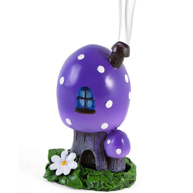 Purple Smoking Toadstool Incense Cone Holder by Lisa Parker