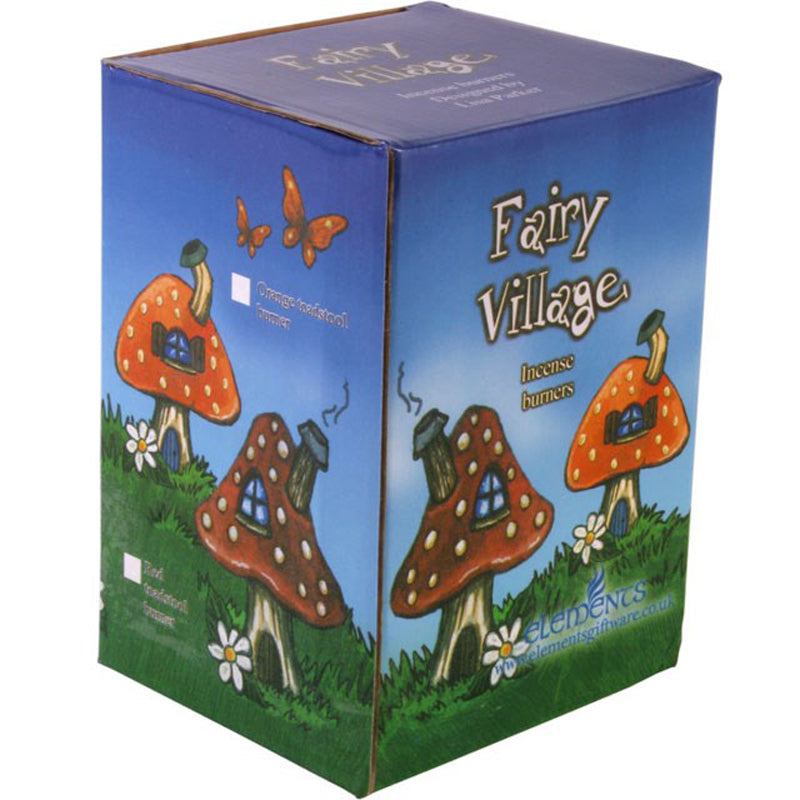 Orange Smoking Toadstool Incense Cone Holder by Lisa Parker