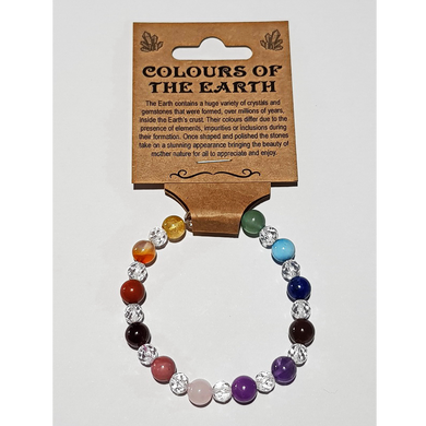 Colours of the Earth Bracelet with Clear Quartz