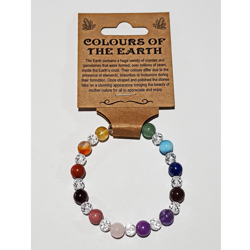 Colours of the Earth Bracelet with Clear Quartz