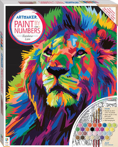 Art Maker Paint by Numbers Canvas Rainbow Lion