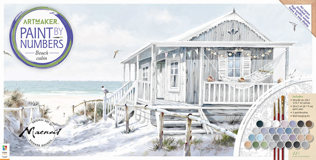 Art Maker Paint By Numbers Canvas Beach