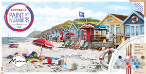 Art Maker Paint by Numbers Canvas Beach Huts