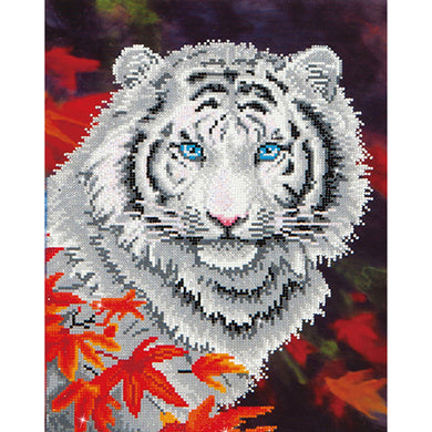 DIAMOND DOTZ - White Tiger In Autumn