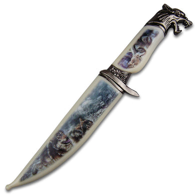 Collectable Wolf Bowie Knife