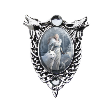 Winter Guardians Cameo Pendant by Anne Stokes