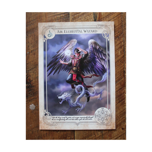 Set of 4 A4 Elemental Wizards Prints by Anne Stokes