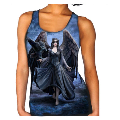 Raven Vest Top by Anne Stokes