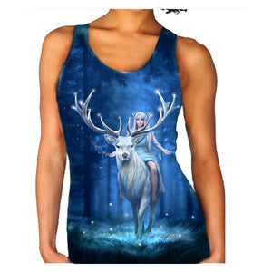 Fantasy Forest Vest Top by Anne Stokes