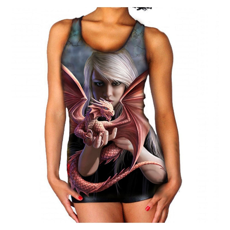 Dragon Kin Vest Top by Anne Stokes