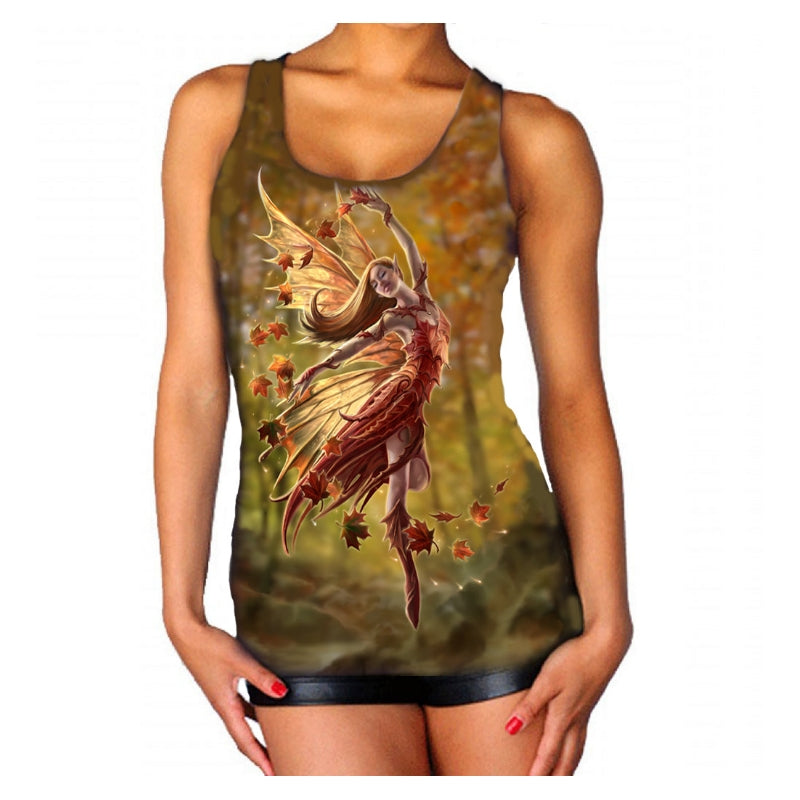 Autumn Fairy Vest Top by Anne Stokes