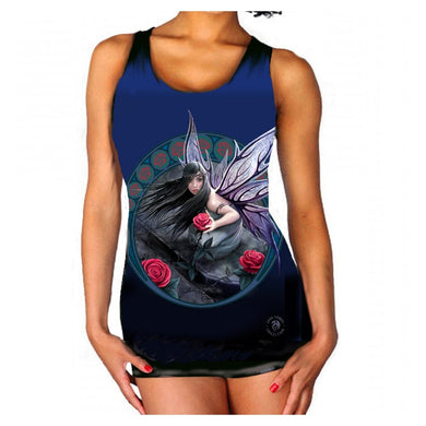 Rose Fairy Vest Top by Anne Stokes