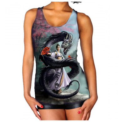 Dragon Dancer Vest Top by Anne Stokes