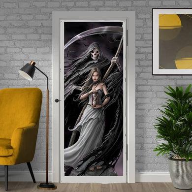 Summon the Reaper Door Banner by Anne Stokes