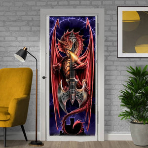 Power Chord Door Banner by Anne Stokes