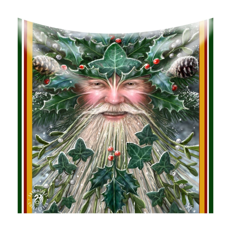 Spirit Of Yule Fleece Blanket/Throw/Tapestry by Anne Stokes