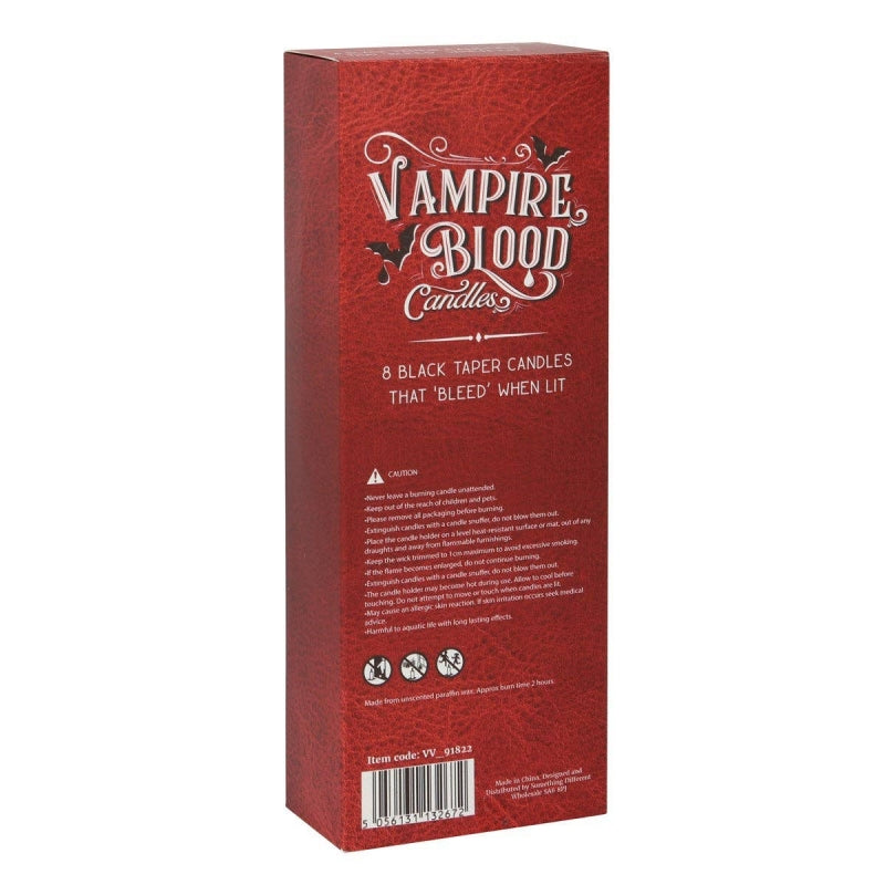Victorian Vampire Blood Taper Candles (Pack of 8)