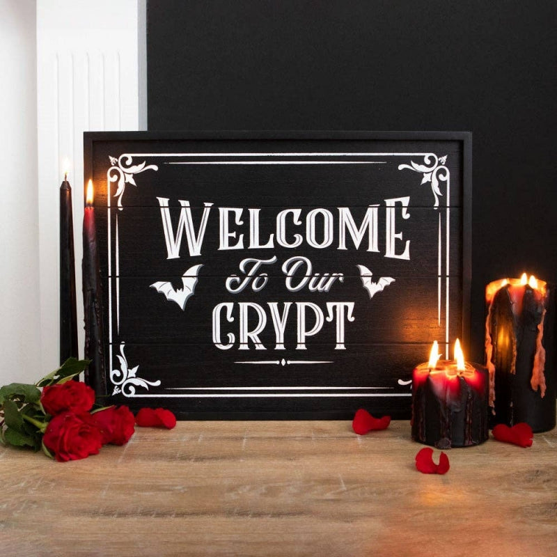 Welcome to Our Crypt - Wall Plaque