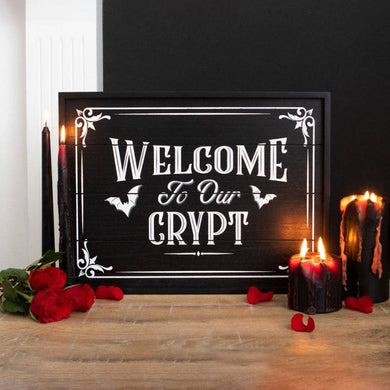 Welcome to Our Crypt - Wall Plaque