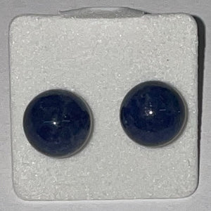 8mm Sterling Silver Bead Stud Crystal Earrings