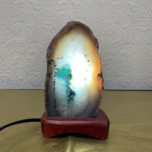 Agate Lamp with Wooden Base #3